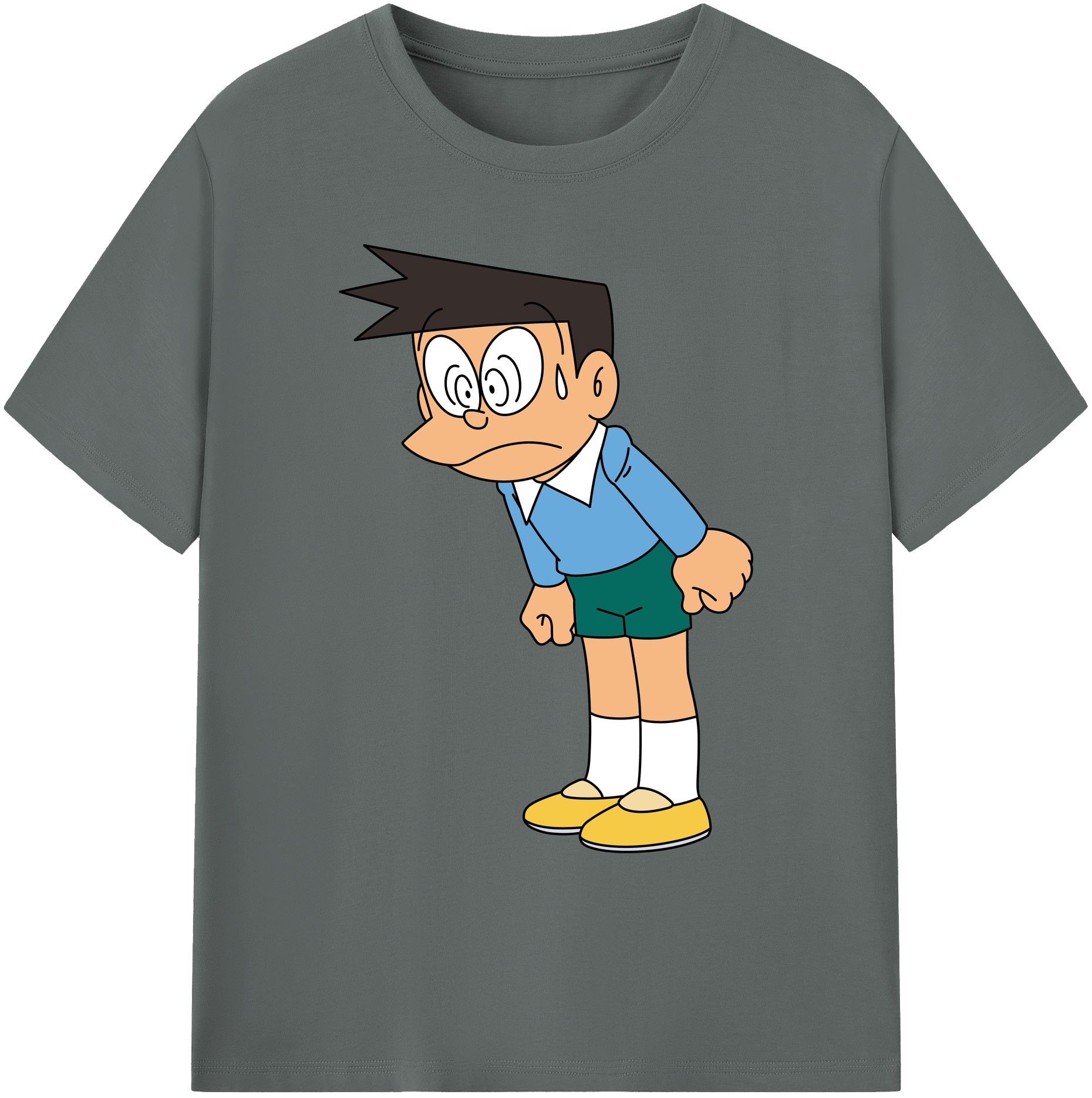 （画像用） ドラえもん 骨川 スネ夫 Doraemon Honekawa Suneo 綿100％ メンズ半袖Tシャツ｜肌触りやわらか＆通気性